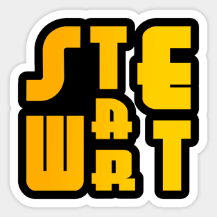 Stewart, name, typography Sticker